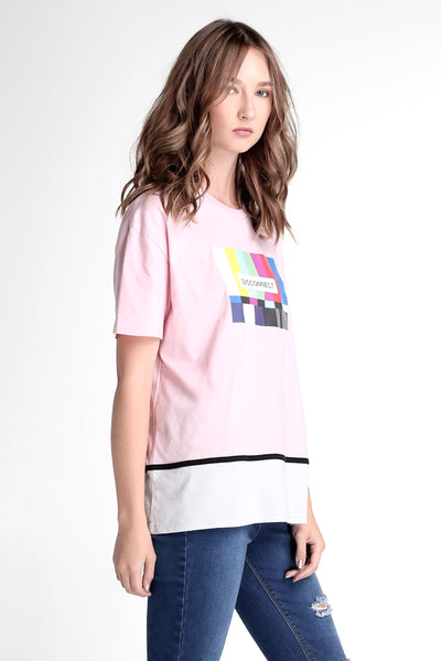 Boyfriend Fit Tee With Graphic Print