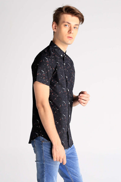 Poplin Shirt With All-Over Print