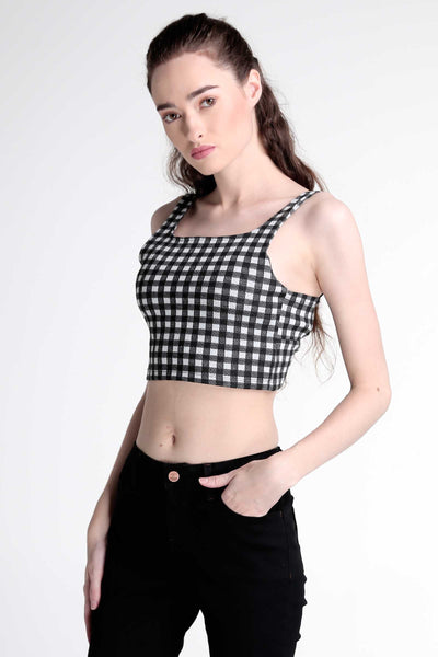 Semi Fit Tank Top With Back Knot Detail