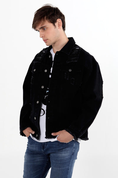 Denim Trucker Jacket With Pocket Detail