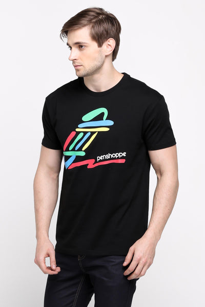 Penshoppe Old School - Relaxed Fit Tee With Graphic Print