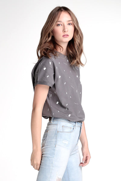 Semi Fit Tee With All-Over Print